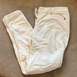 White corduroy pants